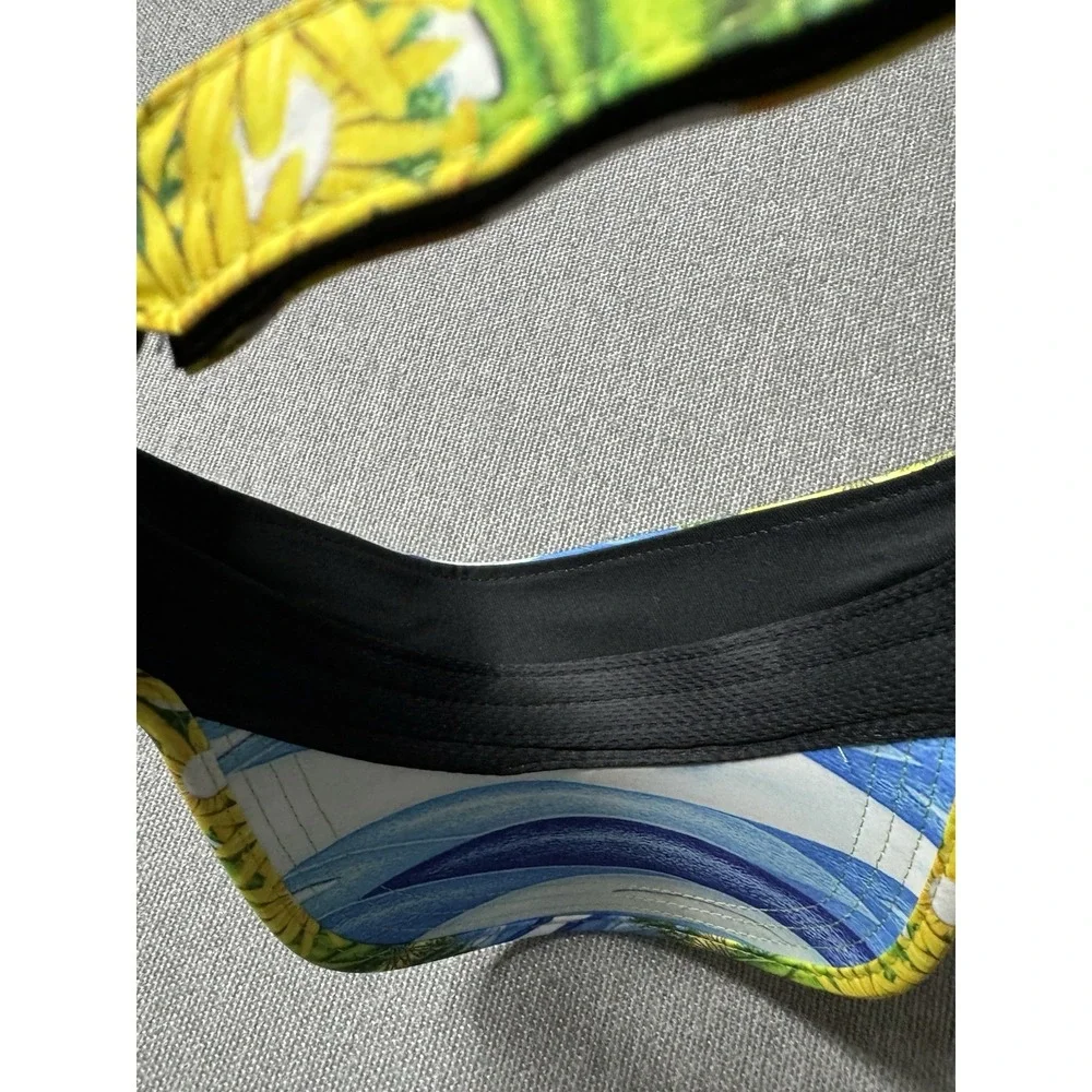 Valentino Dixon Women's Golf Adj. Performance Visor Sunflowers Scenic Landscape.